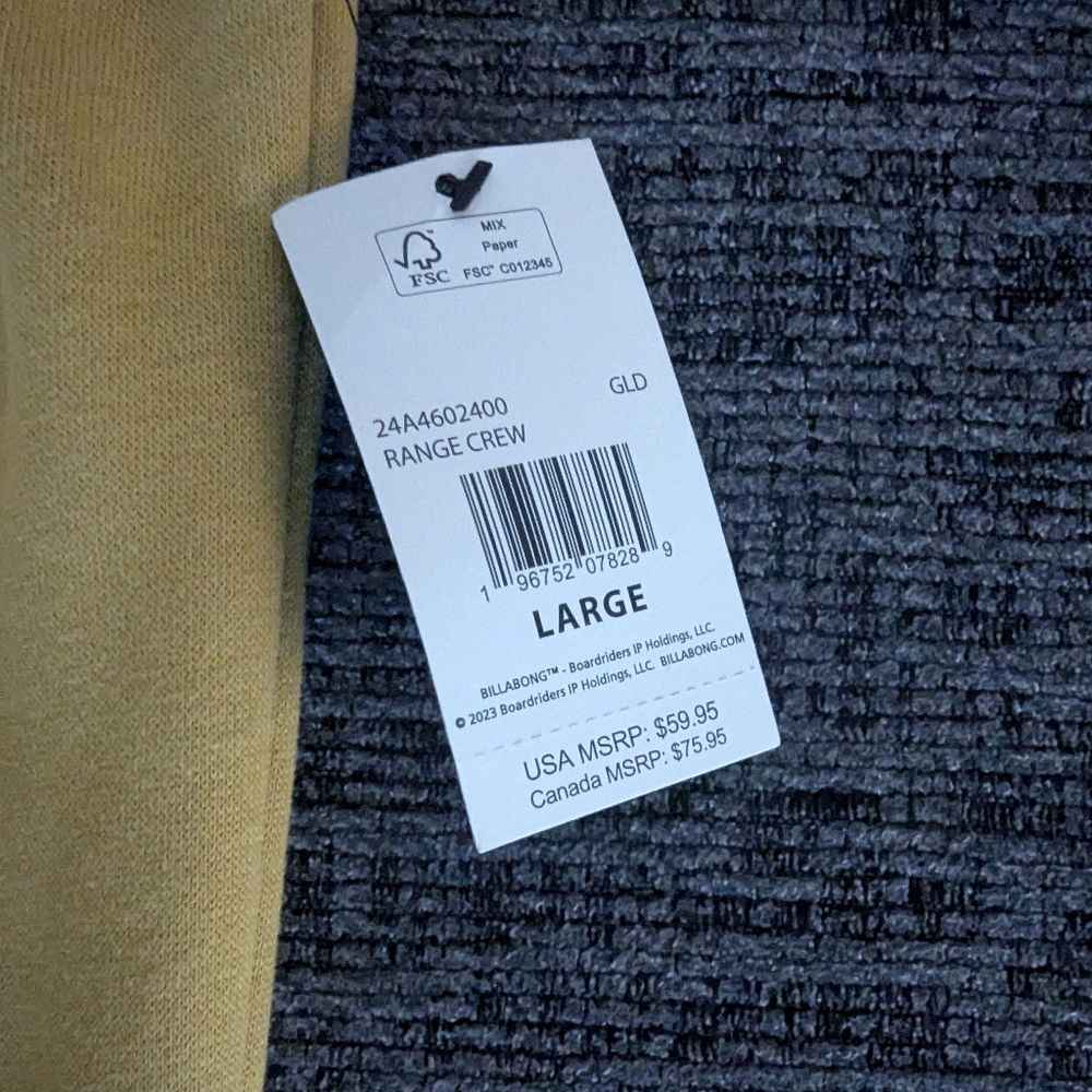 Billabong Range Crew Sweatshirt L - Picture 4 of 7